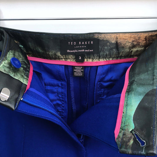 Ted Baker Electric Blue Trousers - size 3