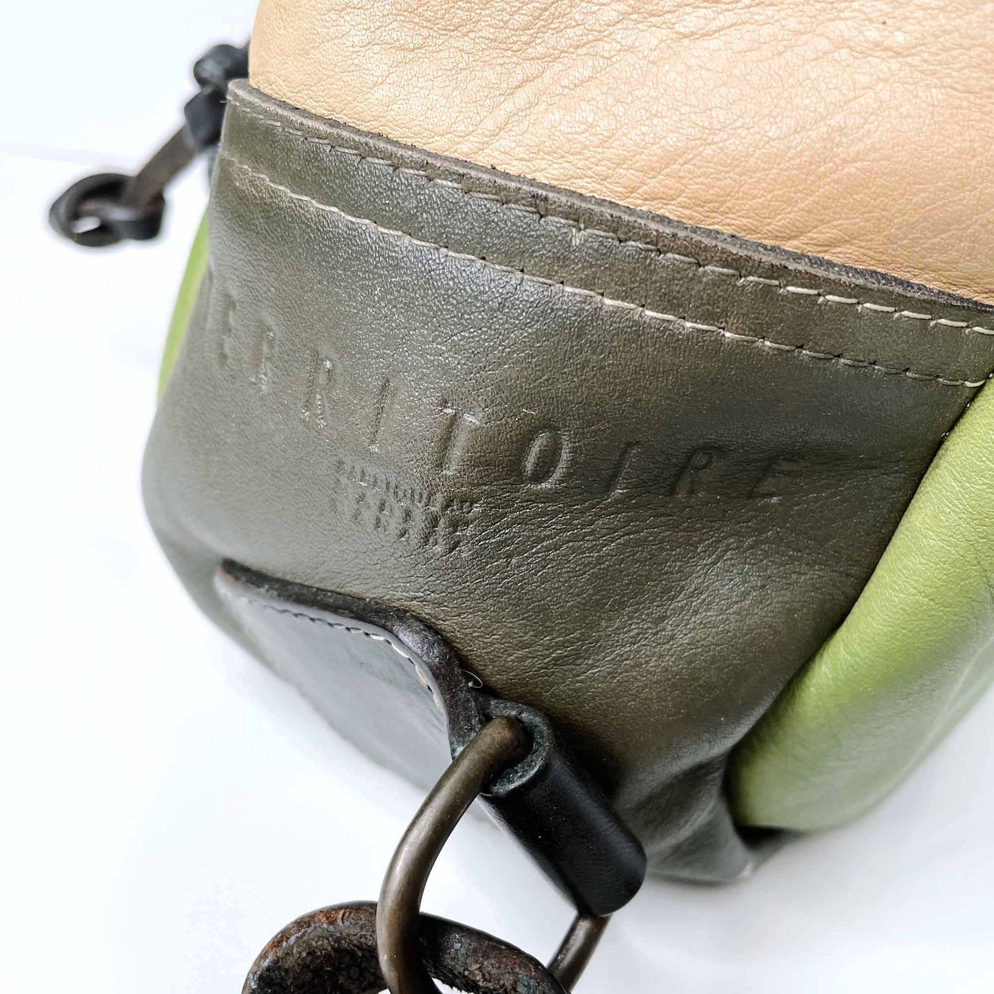 territoire multi-colour leather backpack