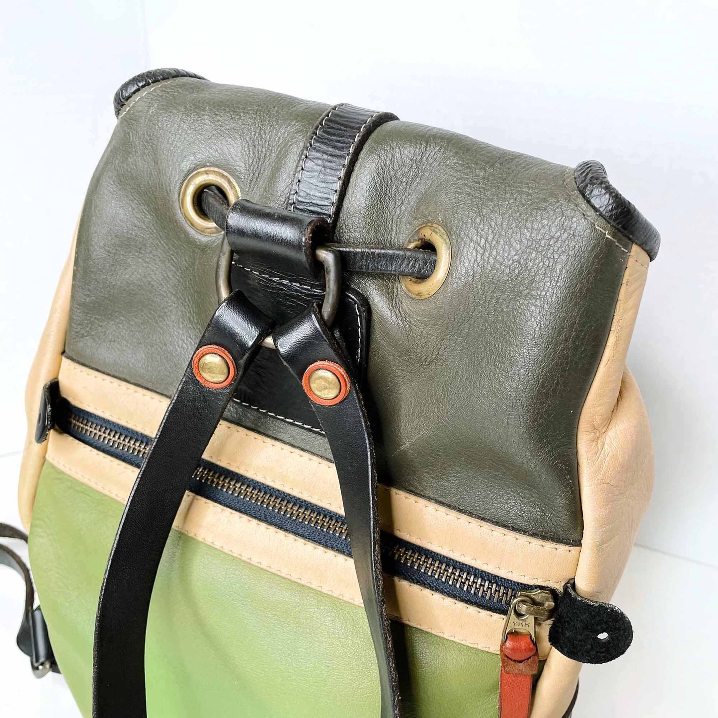 territoire multi-colour leather backpack
