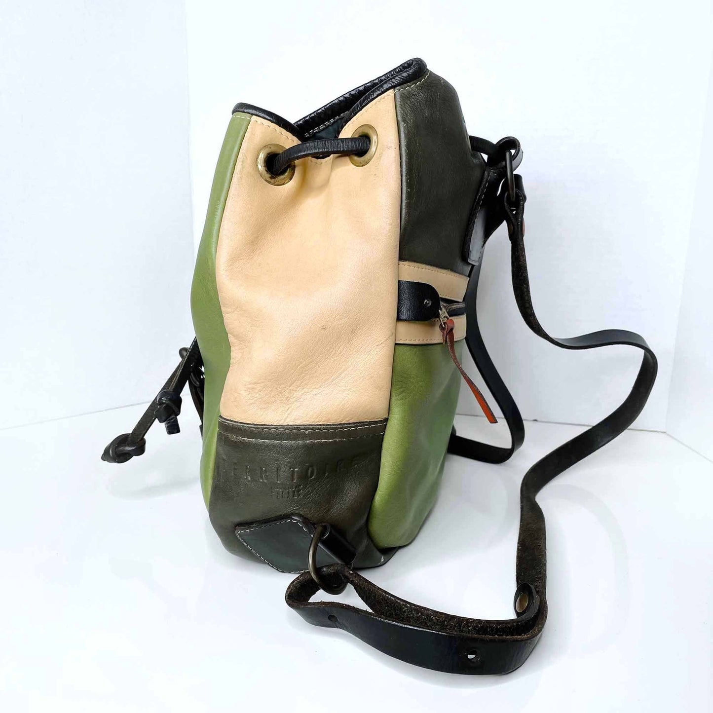 territoire multi-colour leather backpack