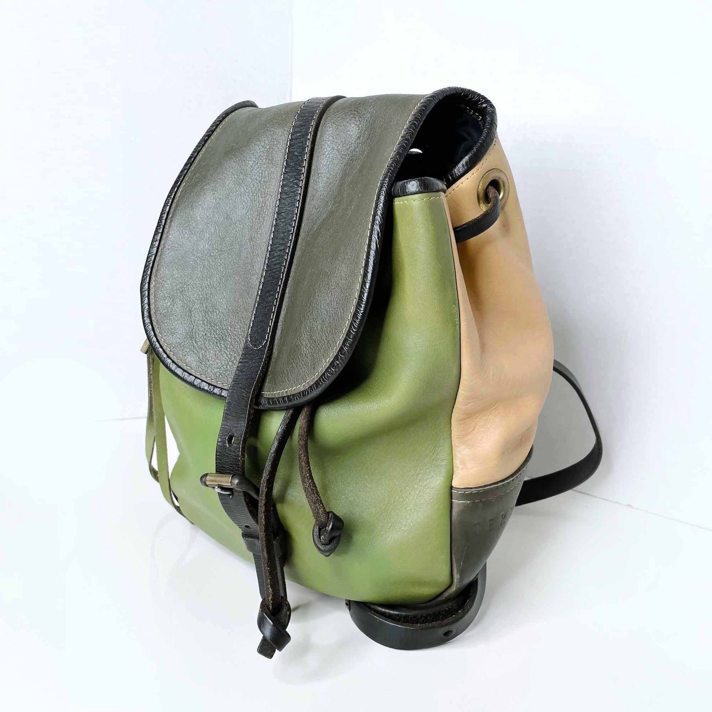 territoire multi-colour leather backpack
