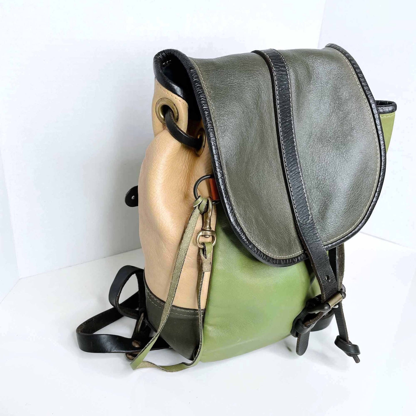 territoire multi-colour leather backpack