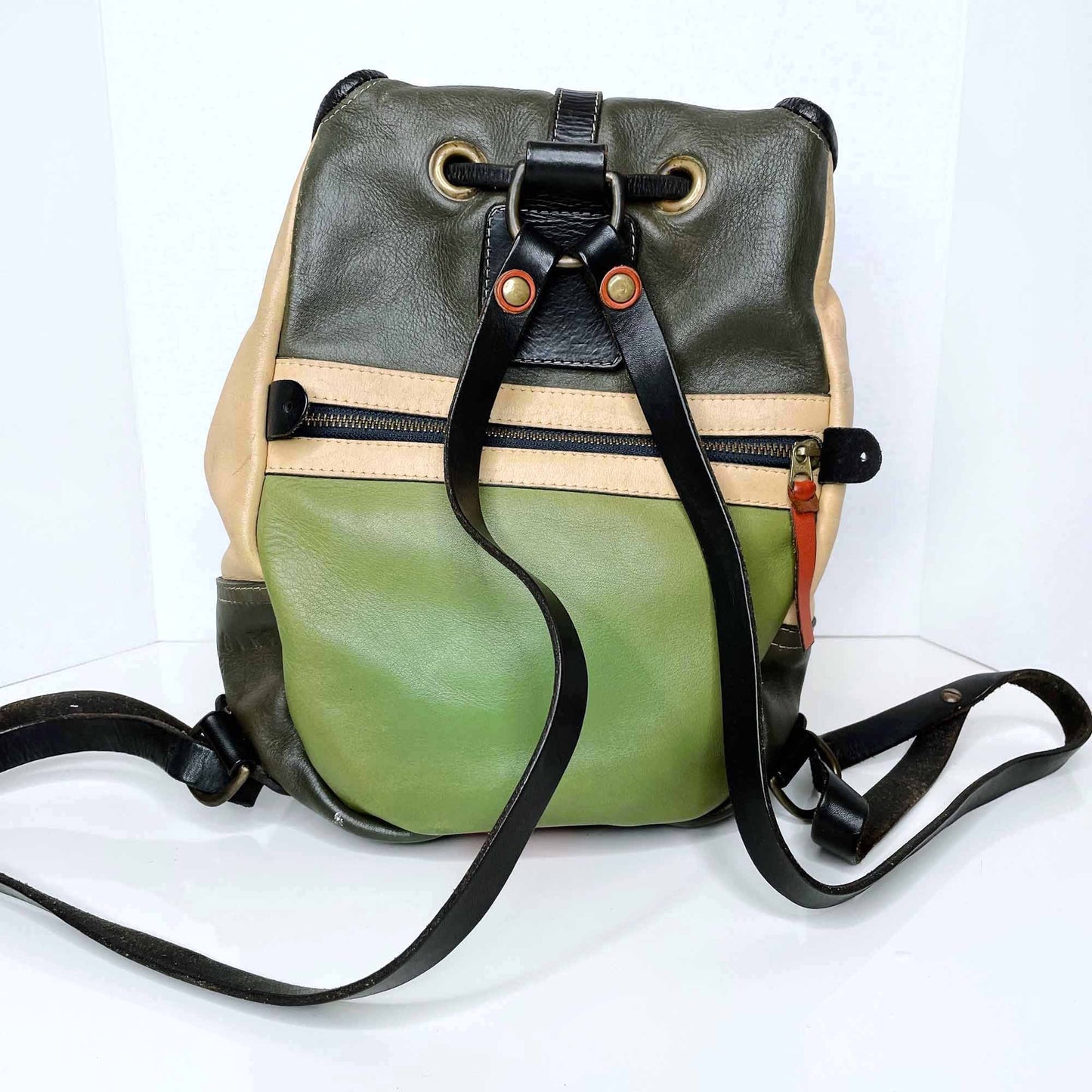 territoire multi-colour leather backpack