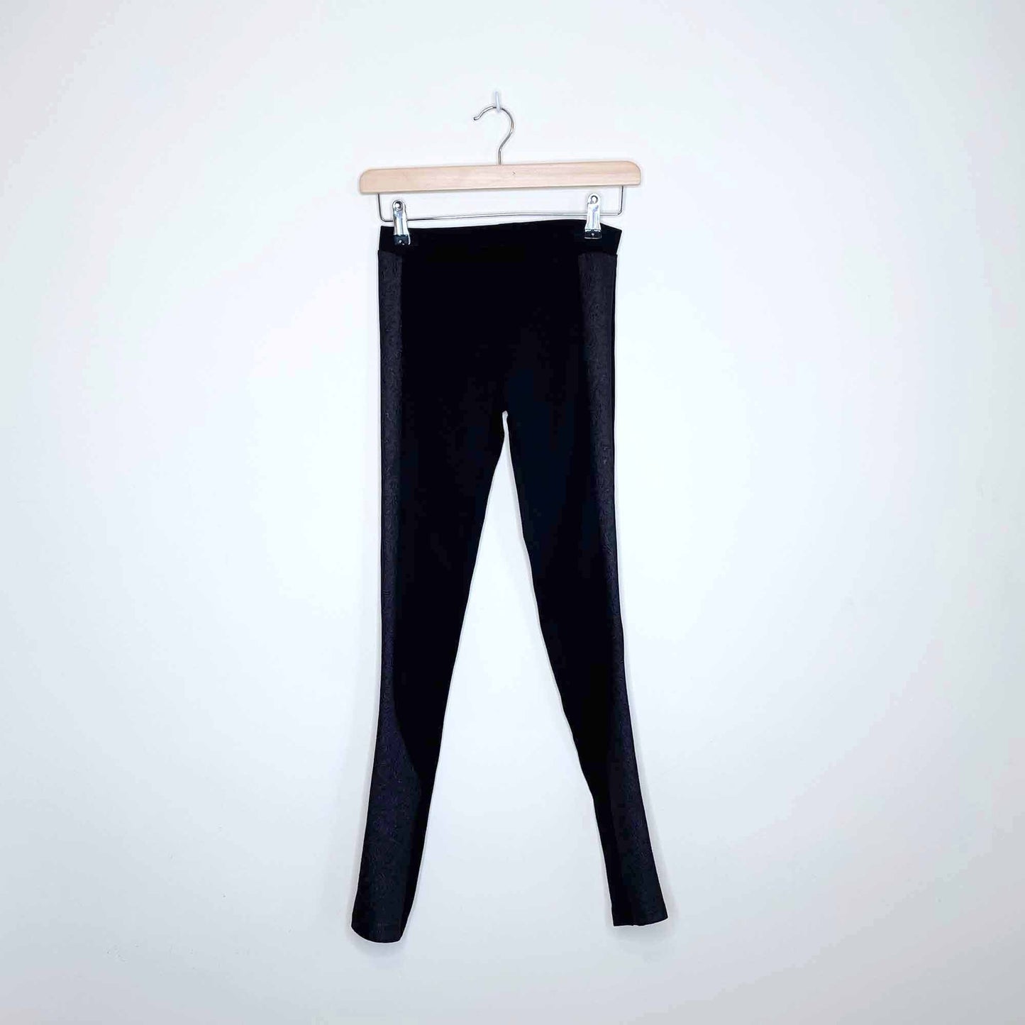 Tezenis black mid-rise panelled leggings - size xs