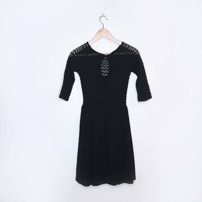 tfnc lace top fit and flare party dress - size small