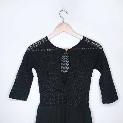 tfnc lace top fit and flare party dress - size small