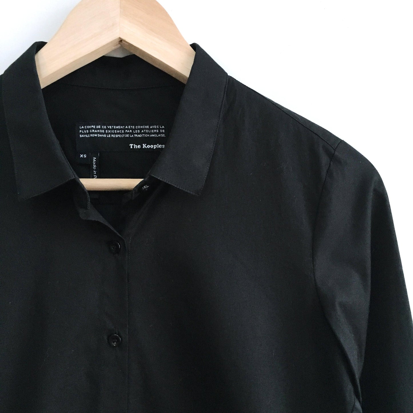 The Kooples Noir Fitted Shirt - size xs