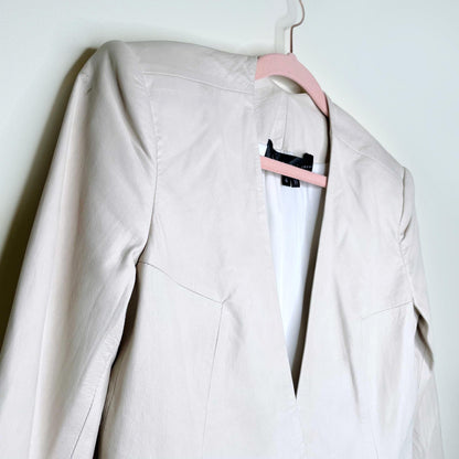 theyskens theory lambskin leather blazer - size 4