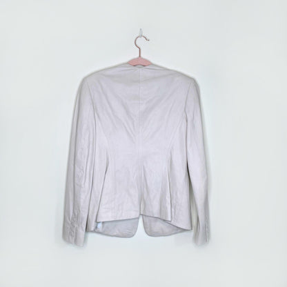 theyskens theory lambskin leather blazer - size 4