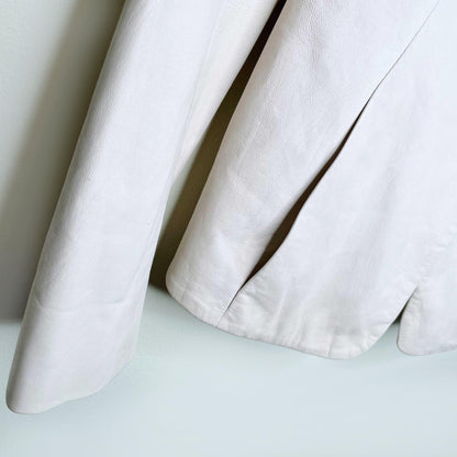 theyskens theory lambskin leather blazer - size 4