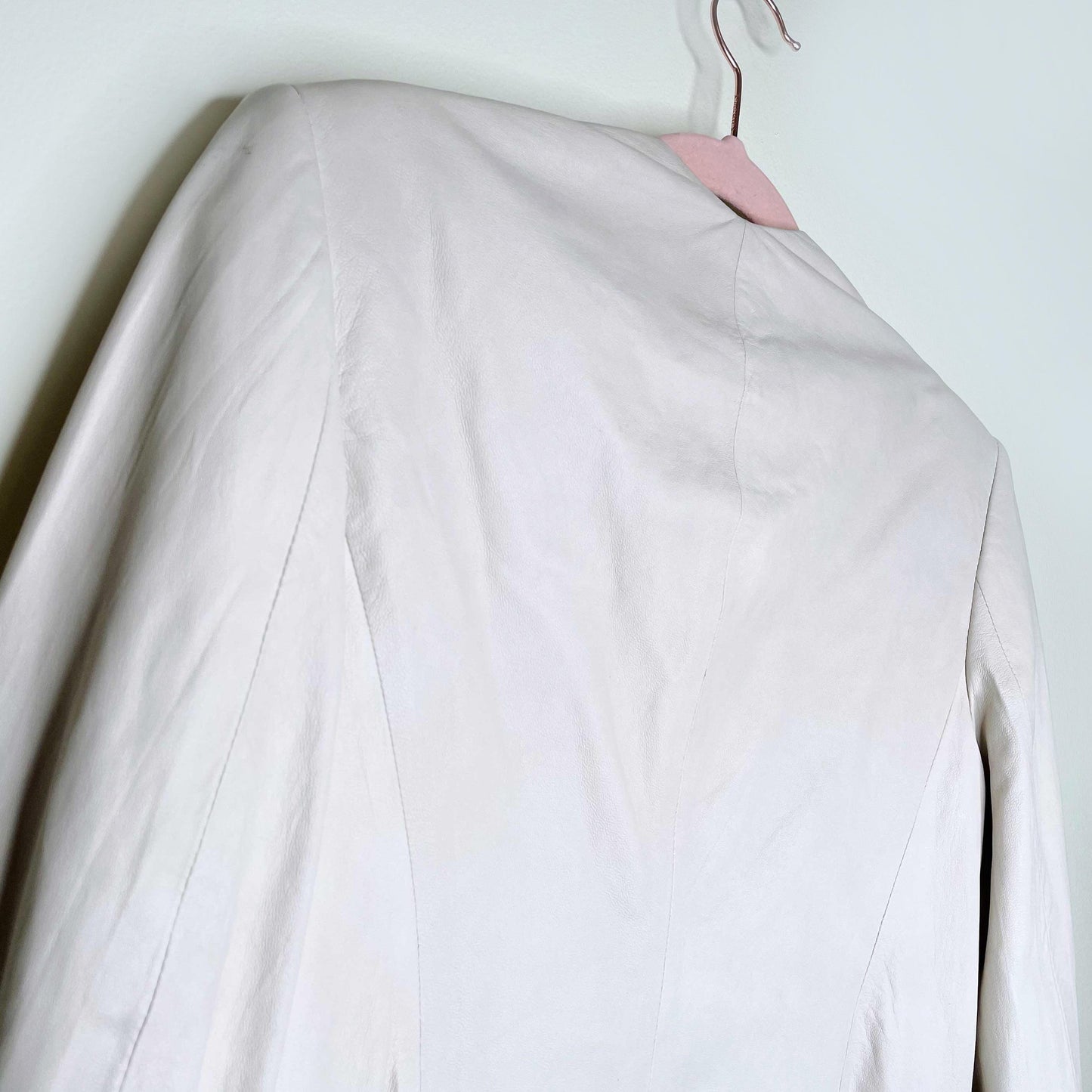 theyskens theory lambskin leather blazer - size 4