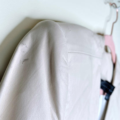 theyskens theory lambskin leather blazer - size 4