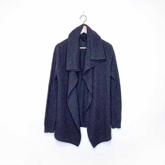 theory winxie cashmere waffle waterfall cardigan - size medium