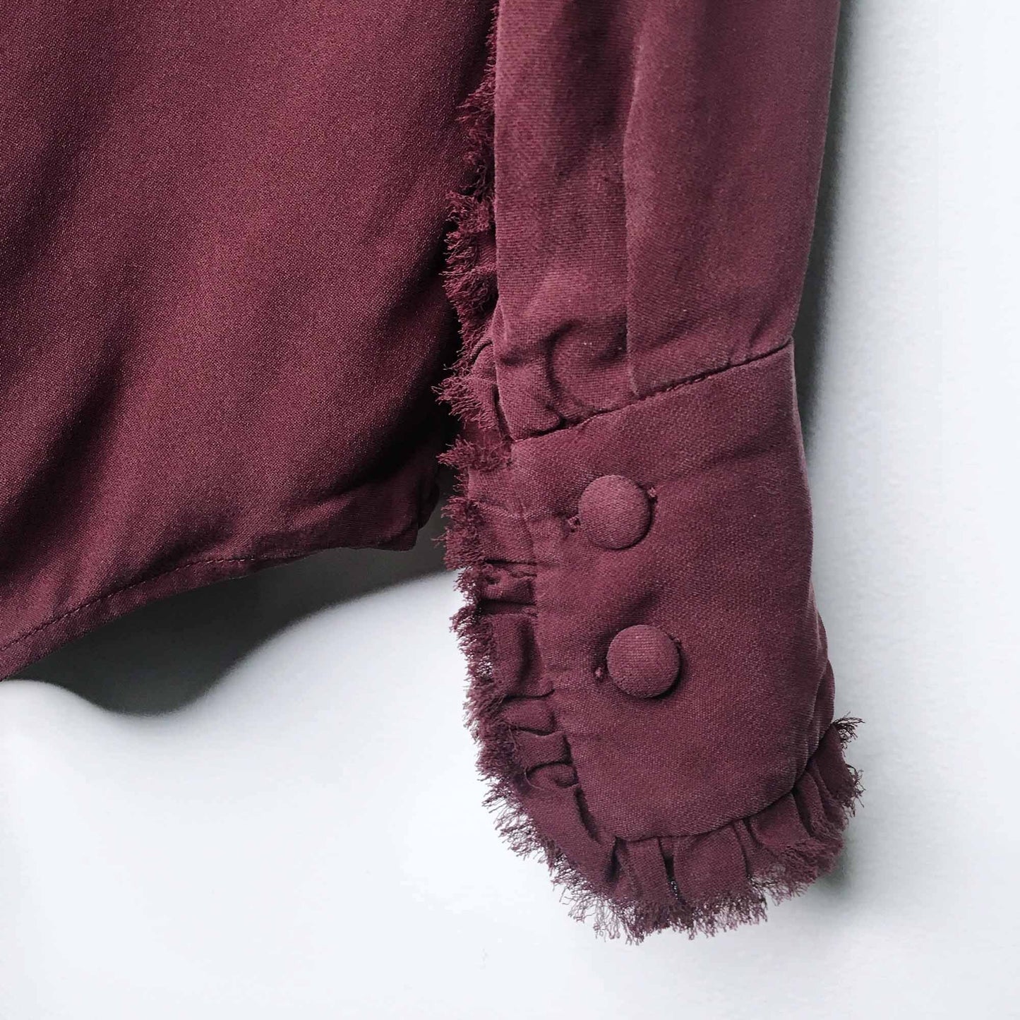 Theory fringe raw edge silk popover blouse - size Small