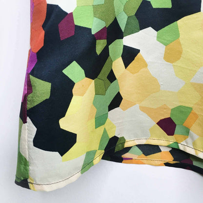 Theory geometric garden silk tank - size Medium