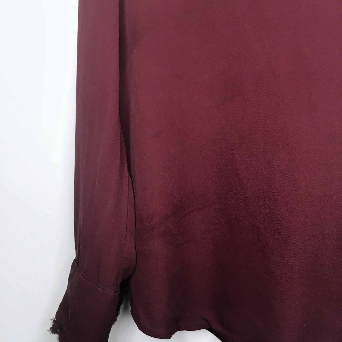Theory fringe raw edge silk popover blouse - size Small