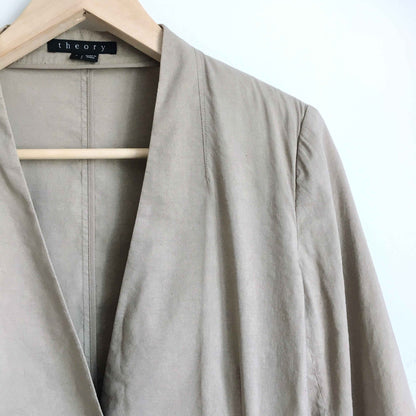 Theory Dalite Linen-blend crunch jacket - size 8