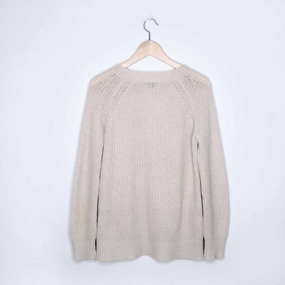 Theory 100% cashmere v-neck ribbed knit sweater - size Small