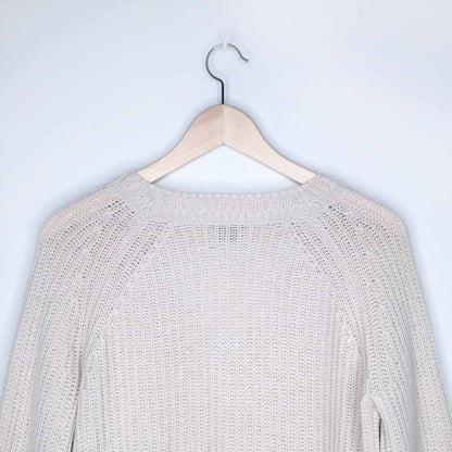 Theory 100% cashmere v-neck ribbed knit sweater - size Small