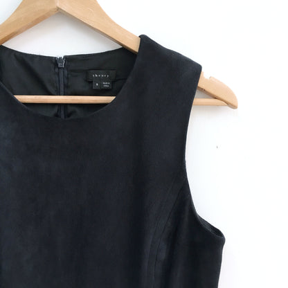 theory suede sleeveless career dress - size 8