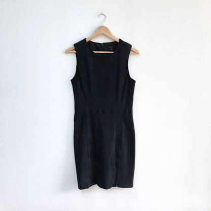 theory suede sleeveless career dress - size 8