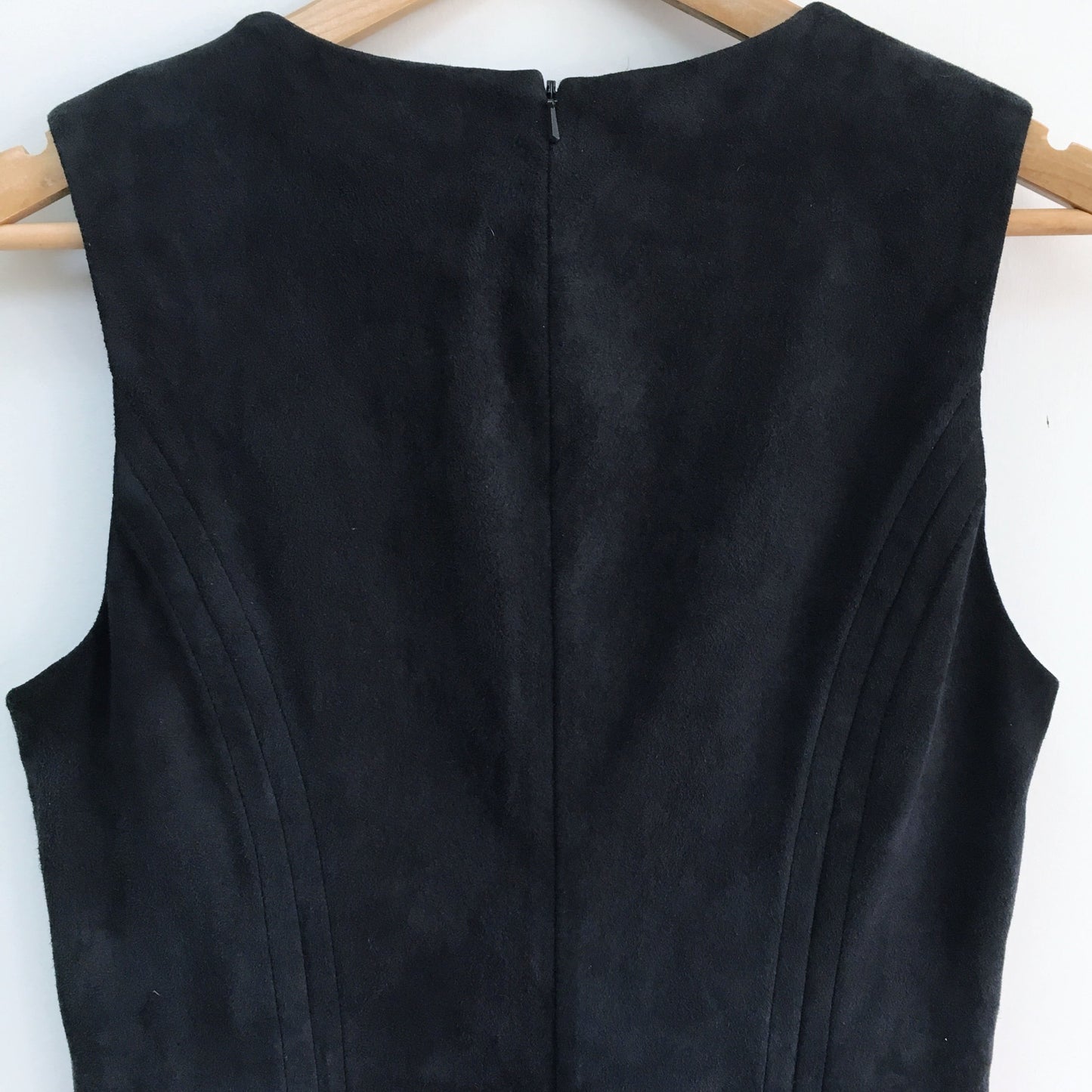 theory suede sleeveless career dress - size 8