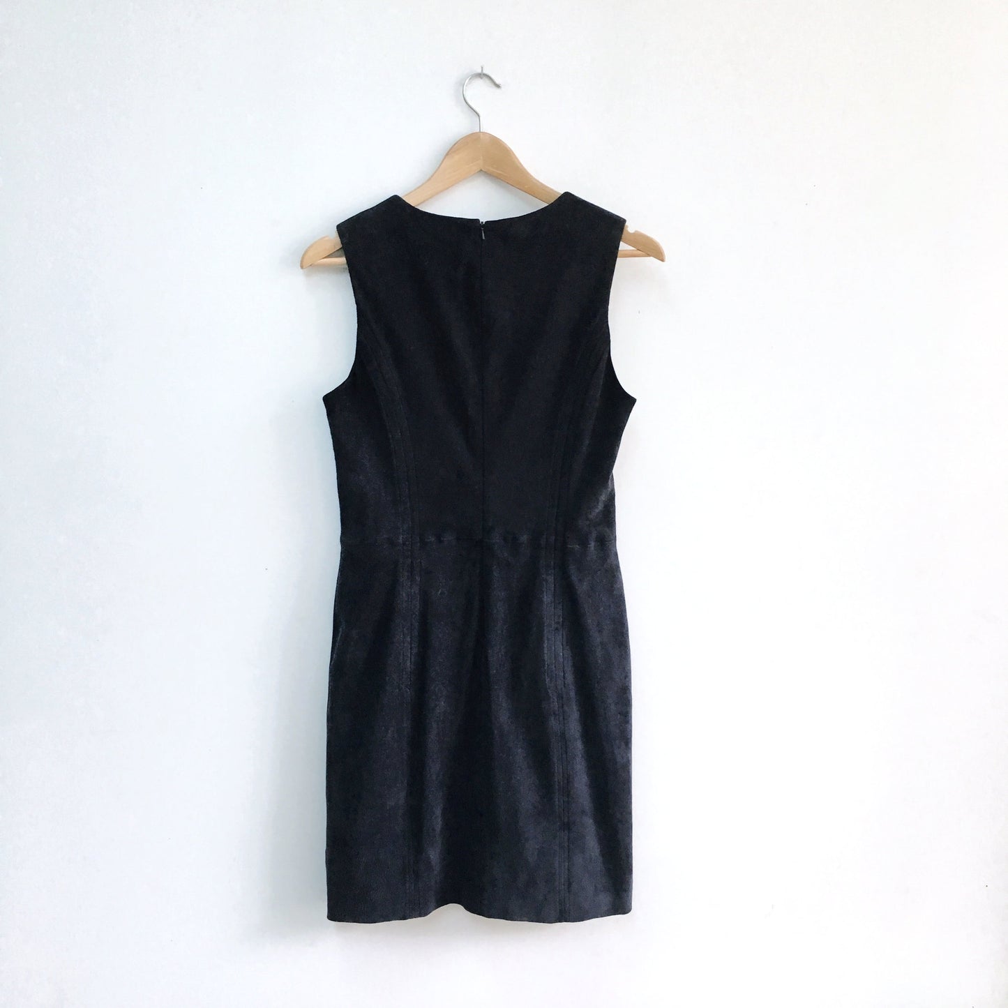 theory suede sleeveless career dress - size 8