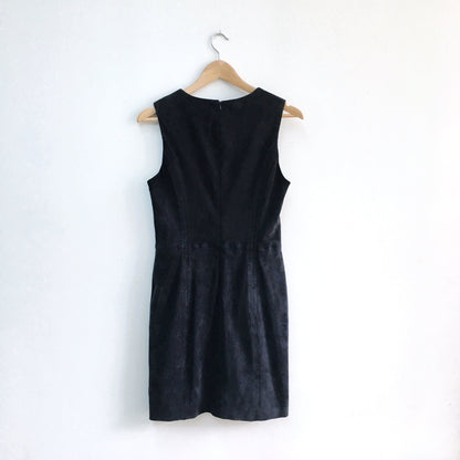 theory suede sleeveless career dress - size 8