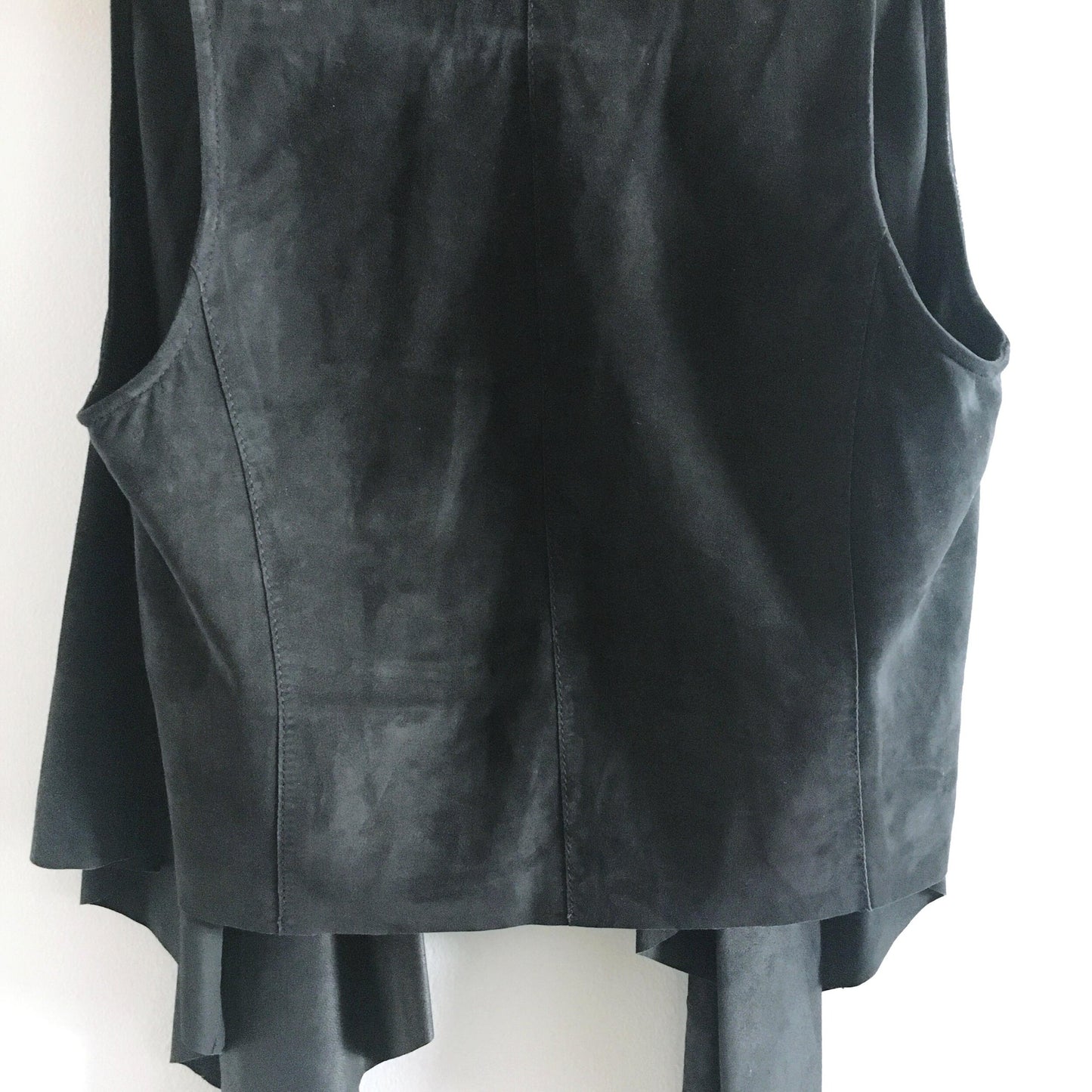 Theory draped leather Odelina vest - size Small