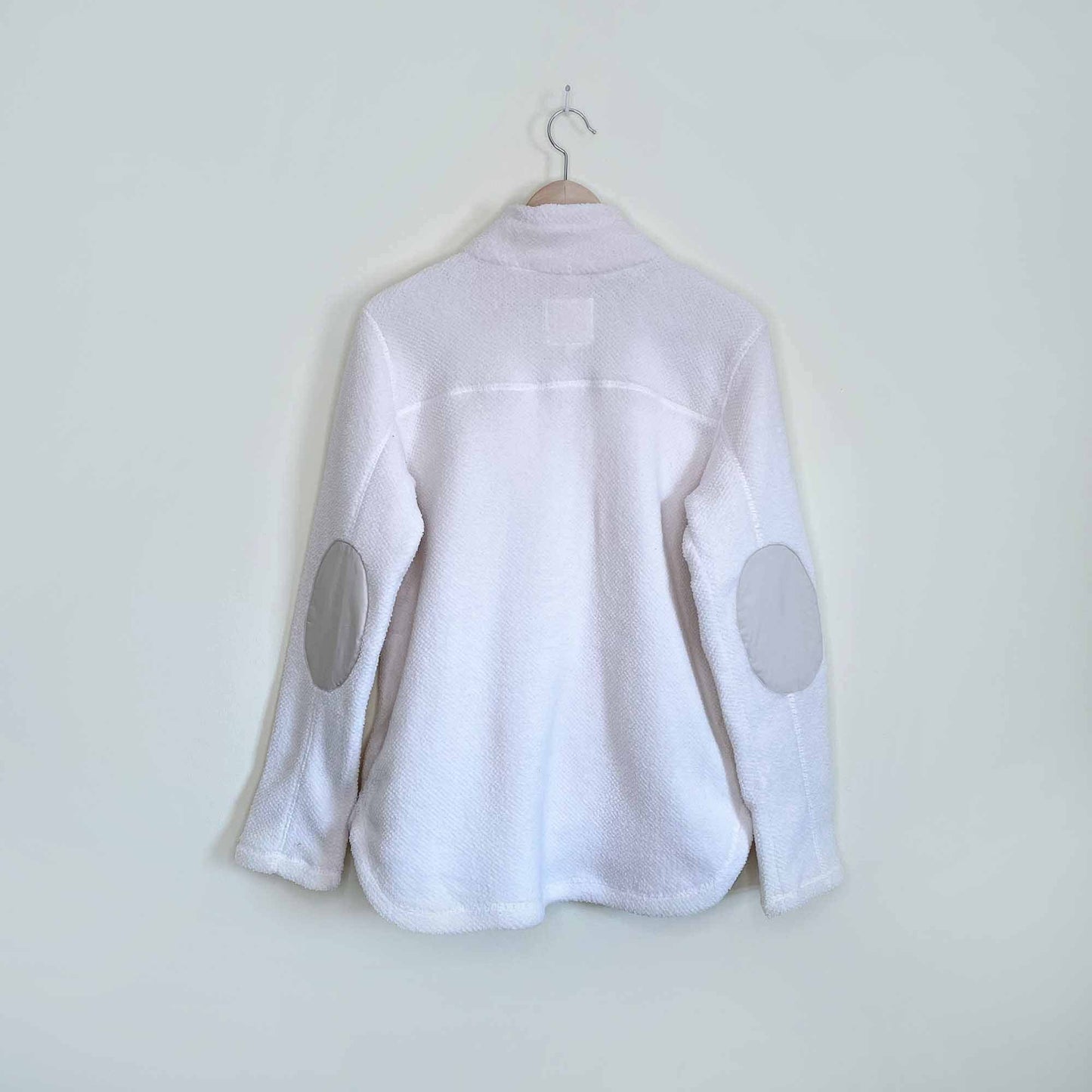 thread & supply waffle fleece snap button pullover sweater - size small