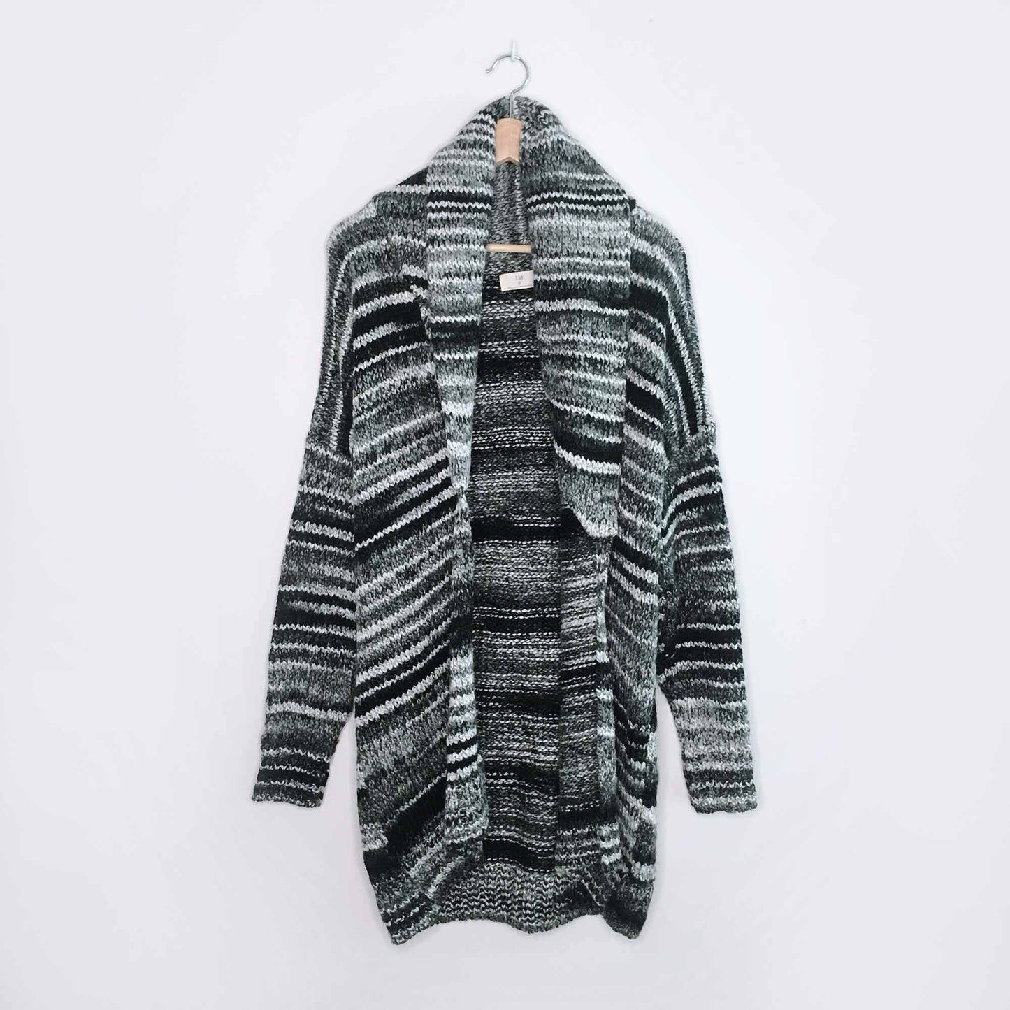 t.la anthropologie chunky wool-blend cardigan - size small