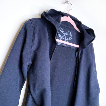 tna action black wrap hoodie - size small