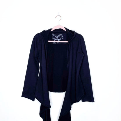 tna action black wrap hoodie - size small