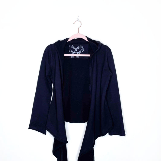 tna action black wrap hoodie - size small
