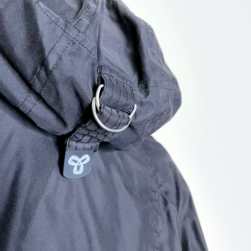 tna black aspen winter parka with faux fur hood - size small