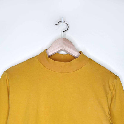 tna mockneck cropped long sleeve tee - size xxs
