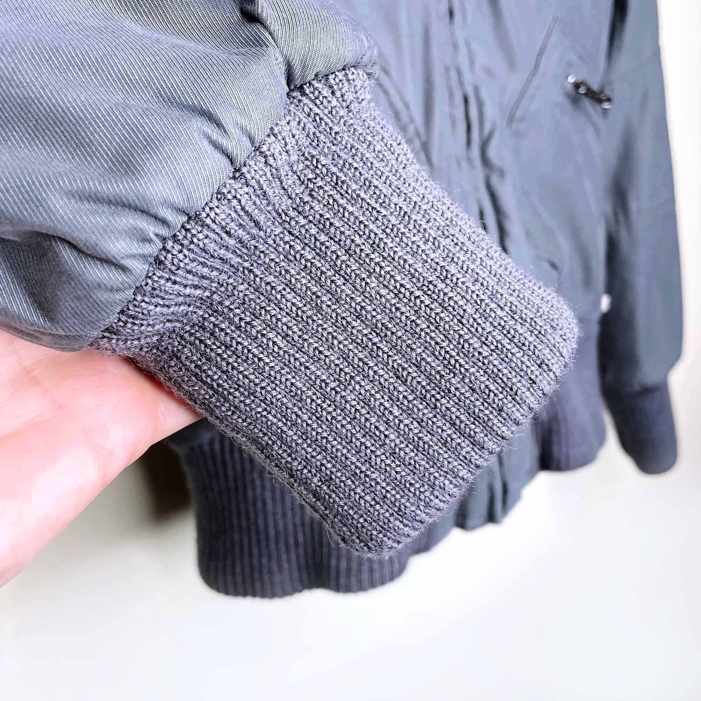 tna maverick fur-lined winter bomber jacket - size medium