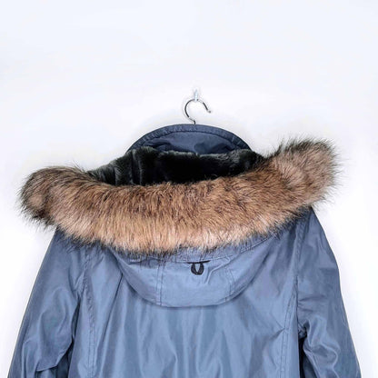 tna maverick fur-lined winter bomber jacket - size medium