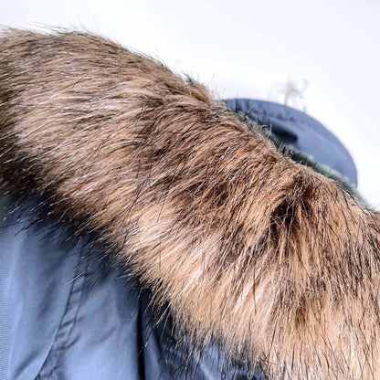 tna maverick fur-lined winter bomber jacket - size medium