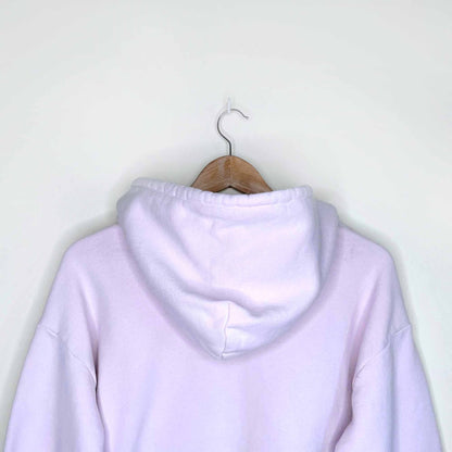 tna super cropped baby pink fleece hoodie - size xs