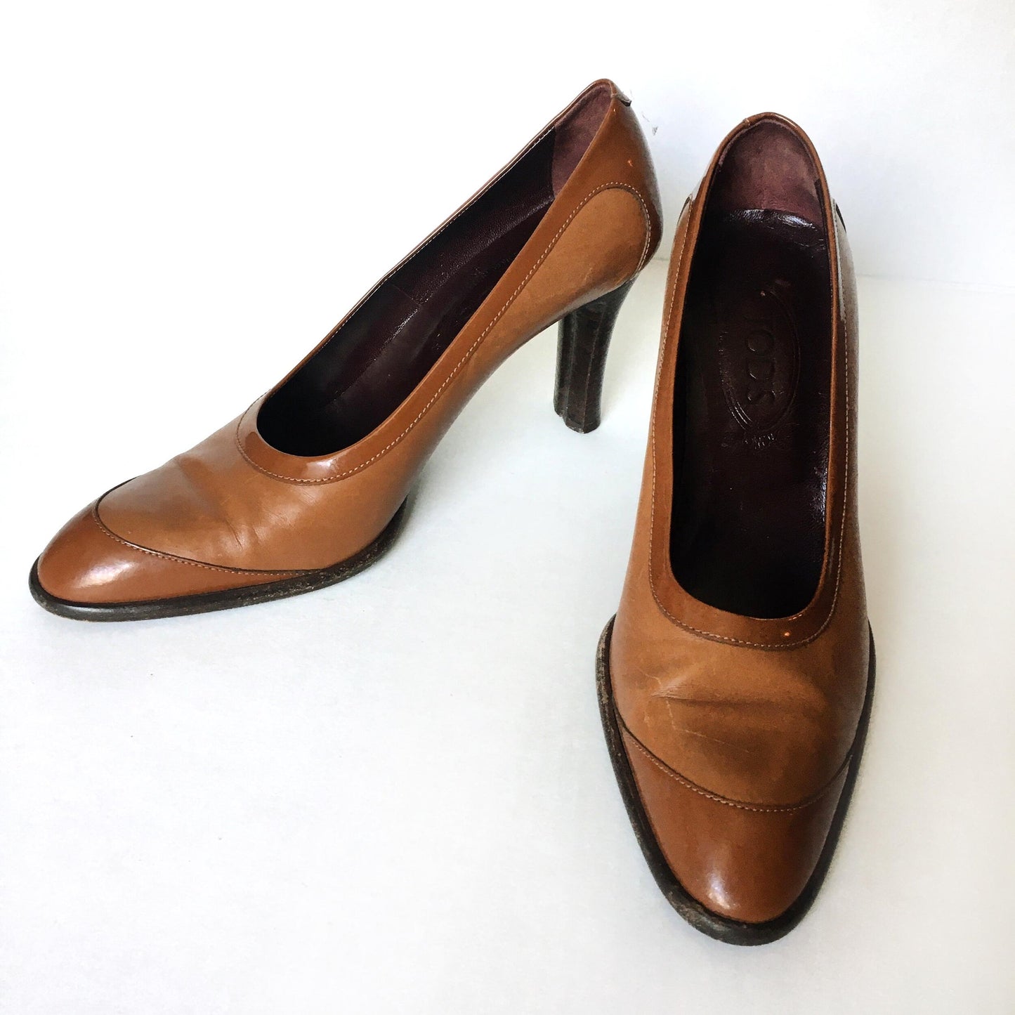 TOD's two-tone leather pumps - size 9.5