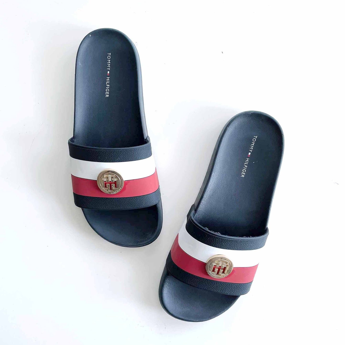 tommy hilfiger pool slides - size 8