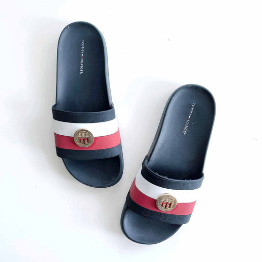 tommy hilfiger pool slides - size 8