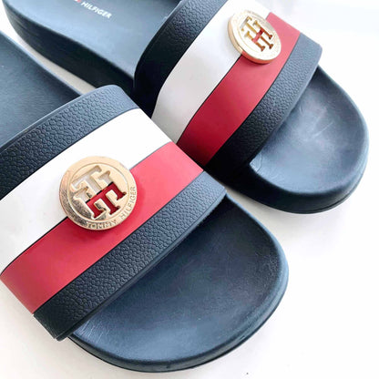 tommy hilfiger pool slides - size 8
