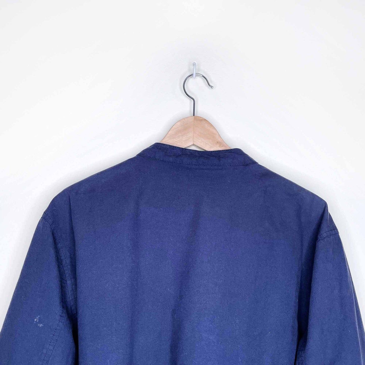 vintage tommy hilfiger reversible plaid cotton collarless jacket - size xl