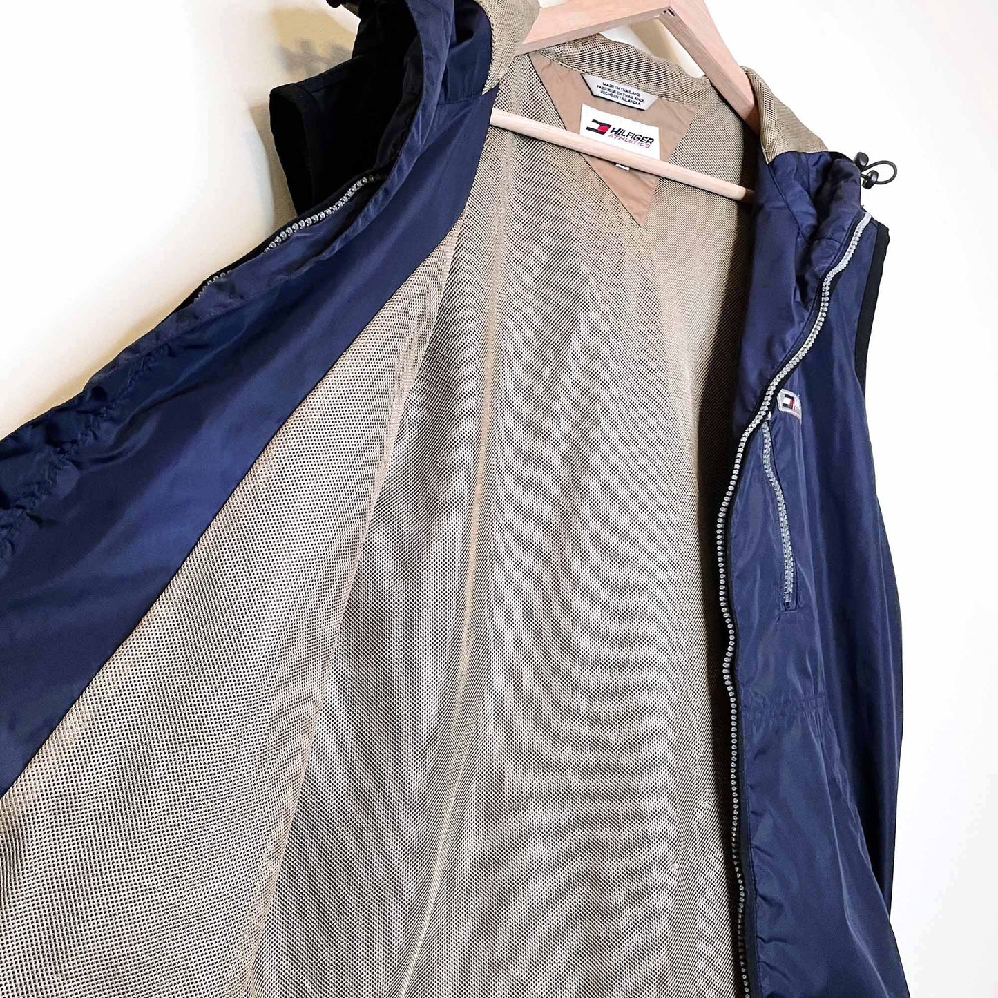 vintage tommy hilfiger athletics 90's hooded vest - size large