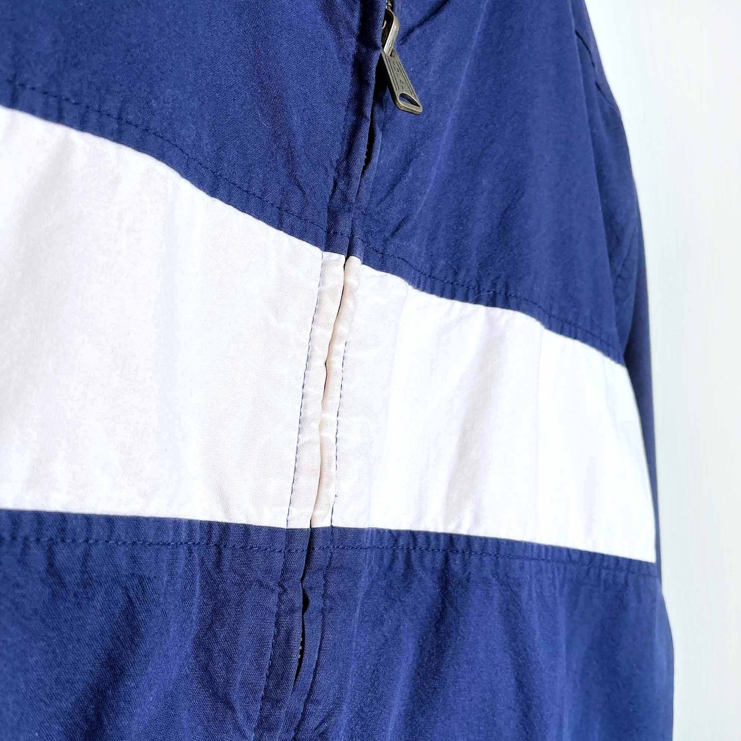 vintage tommy hilfiger reversible plaid cotton collarless jacket - size xl