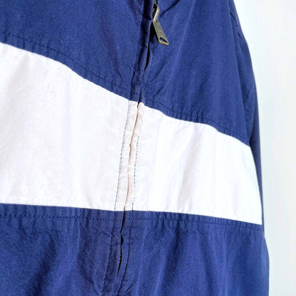 vintage tommy hilfiger reversible plaid cotton collarless jacket - size xl