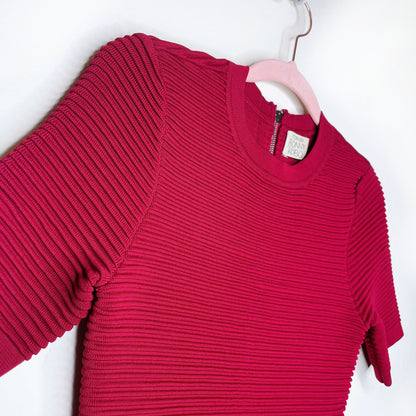 torn by ronny kobo red ribbed bodycon dress - size small