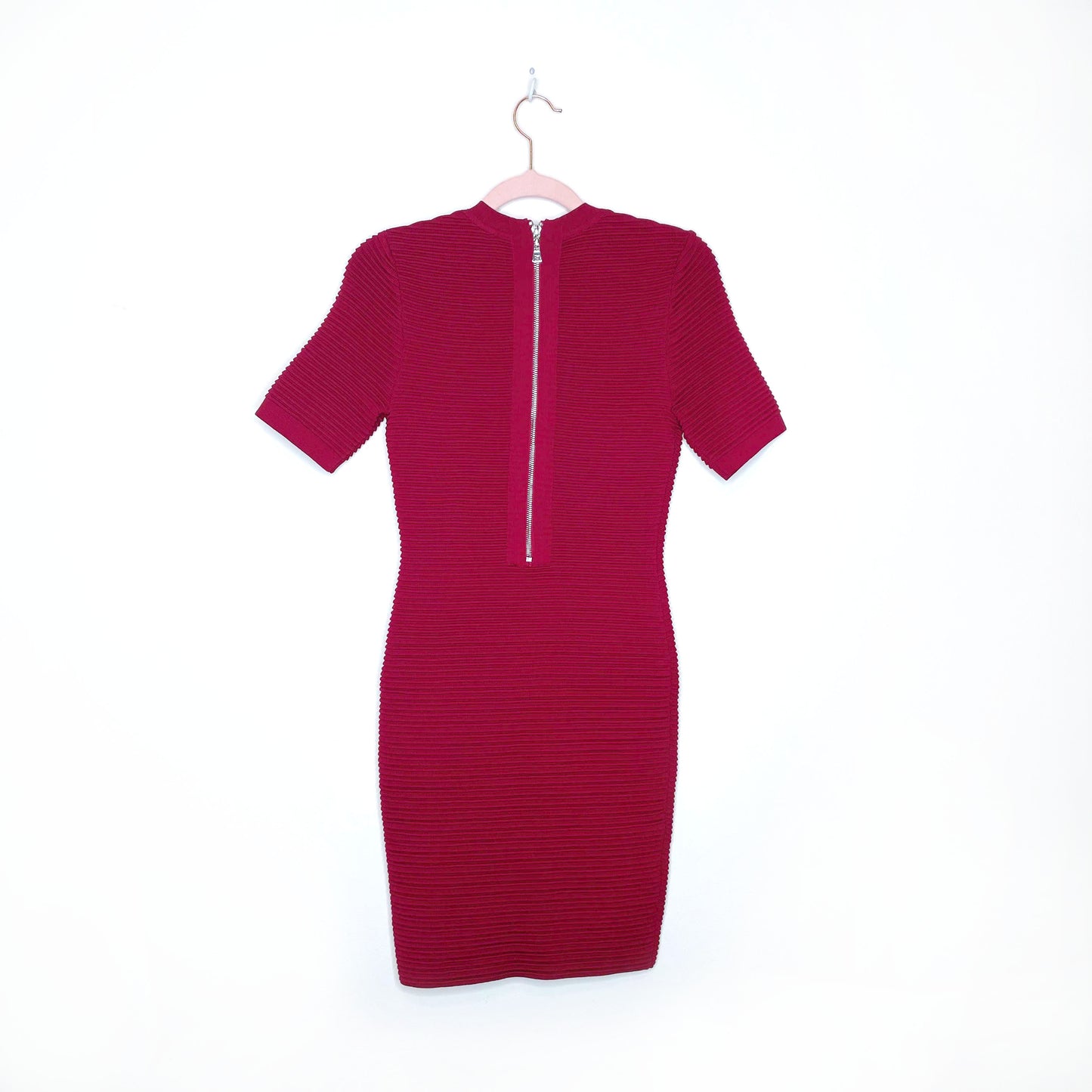 torn by ronny kobo red ribbed bodycon dress - size small